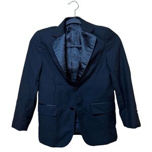 Oleg Cassini Boys Black Tuxedo Jacket | Size 10R Formal Blazer Wedding & Pageant